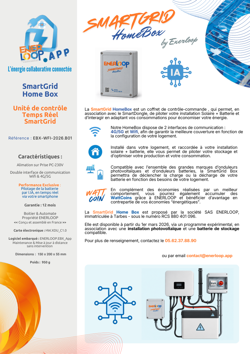 Fiche SmartGrid HomeBox actualisée avec le boîtier G2119